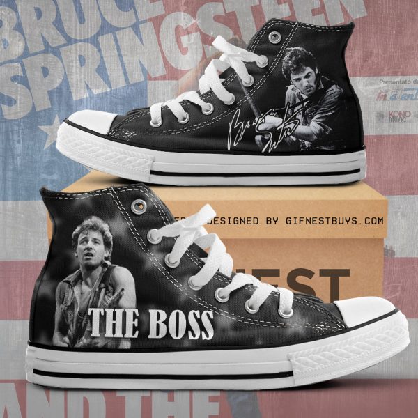 Bruce Springsteen High Top Canvas Shoes - ANHNV 4345