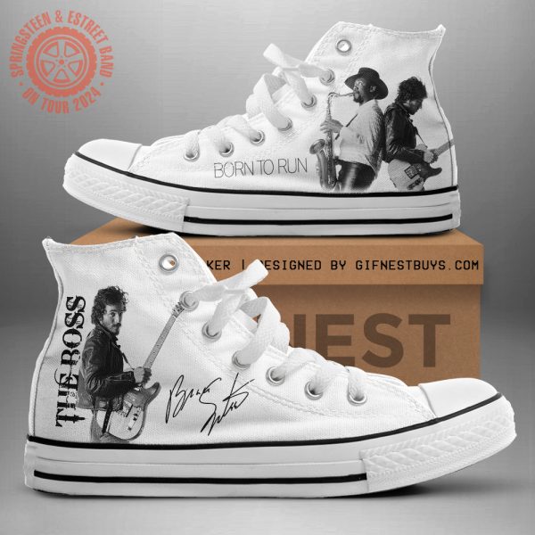 Bruce Springsteen High Top Canvas Shoes - HOATT 4768