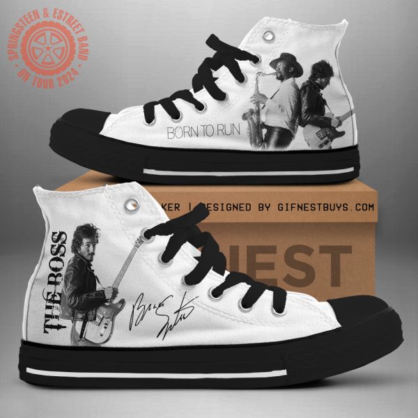 Bruce Springsteen High Top Canvas Shoes - HOATT 4768