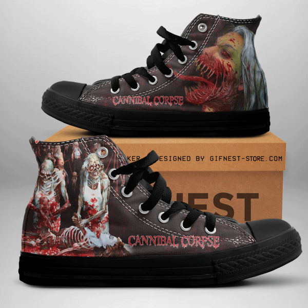 Cannibal Corpse High Top Canvas Shoes - HUANNM 322