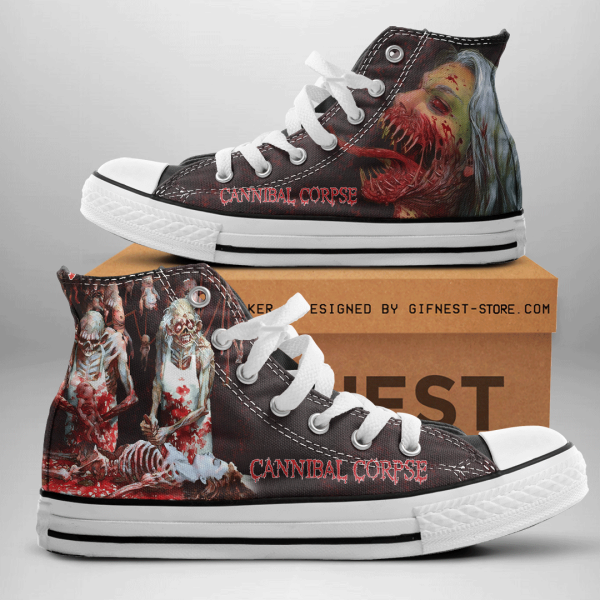 Cannibal Corpse High Top Canvas Shoes - HUANNM 322