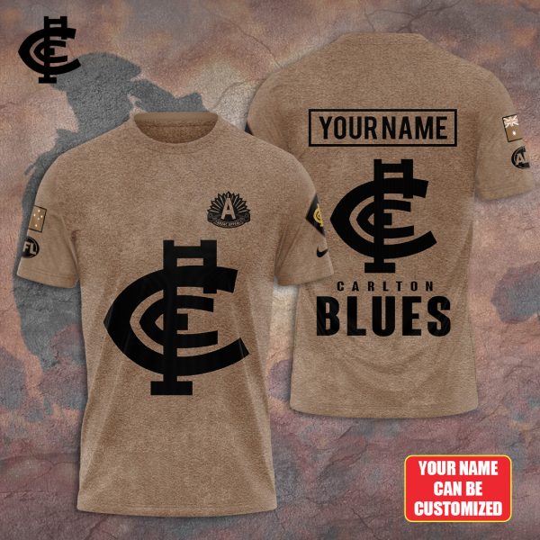 Personalized Carlton Football Club x Anzac Day 3D Apparel - TANTN 6121