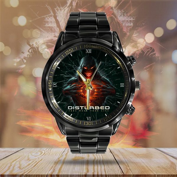 Disturbed Black Stainless Steel Watch - GNE 381