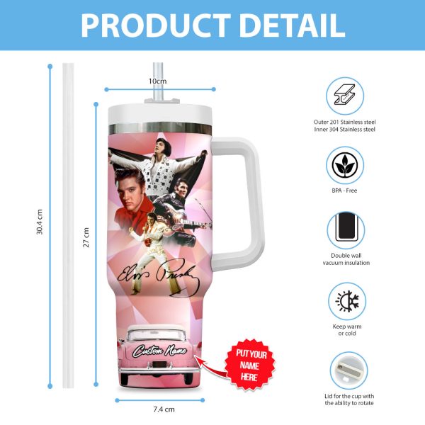 Personalized Elvis Presley 40oz Stanley Tumbler - TANTN 6004