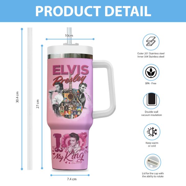 Elvis Presley 40oz Stanley Tumbler - HUANNM 4417