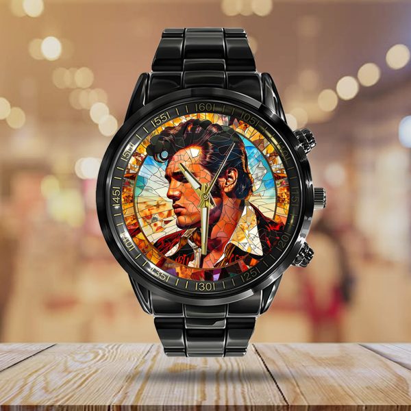 Elvis Presley Black Stainless Steel Watch - TANTN 5650
