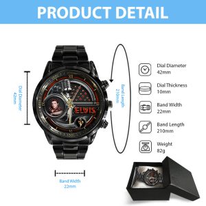 Elvis Presley Black Stainless Steel Watch - VANDH 2748