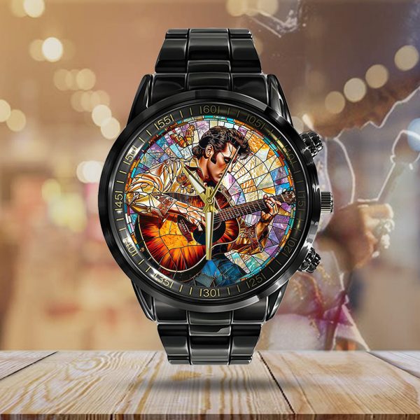 Elvis Presley Black Stainless Steel Watch - TANTN 5649