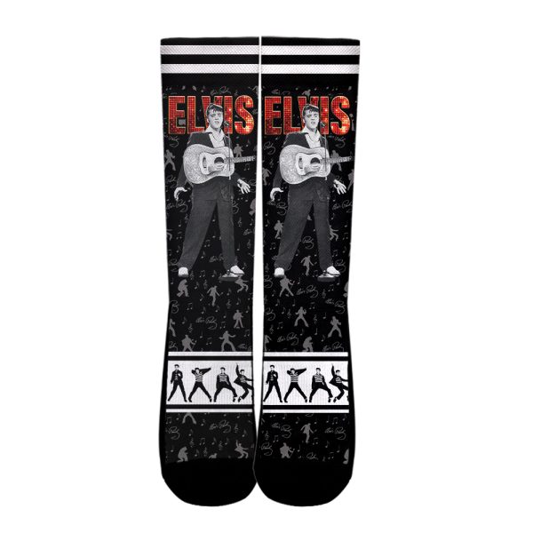 Elvis Presley 3D High Black-Bottom Socks - GNE 361