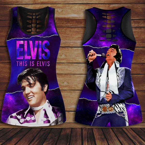Elvis Presley Hollow Tank Top Leggings - VANDH 2695