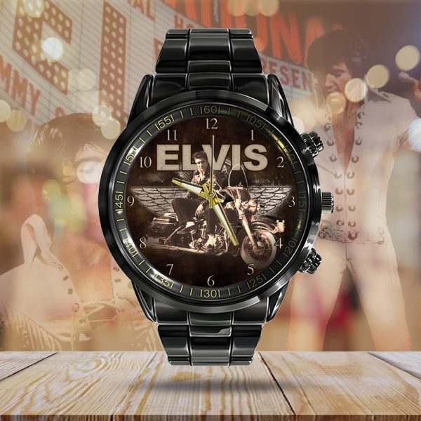 Elvis Presley x Harley Davidson Black Stainless Steel Watch - MAITM 6387