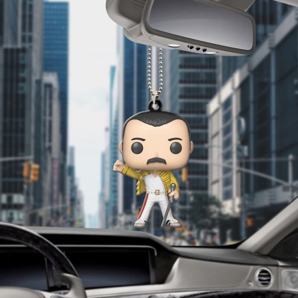 Freddie Mercury Custom Shape 2-sided Acrylic Car Ornament - MAITM 6607
