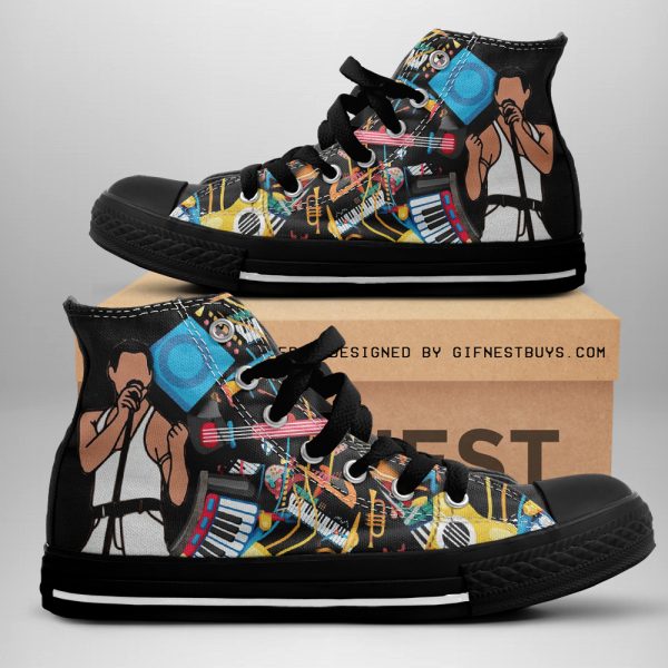 Freddie Mercury High Top Canvas Shoes - MAITM 6354