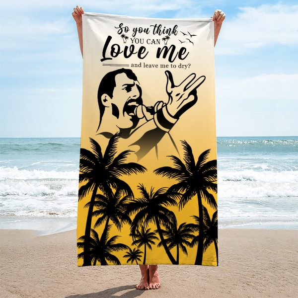 Freddie Mercury Rectangle Beach Towel - MAITM 6587