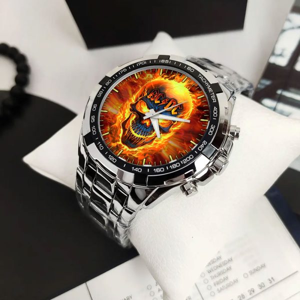 Rock Music Alloy Quartz Watch - HUANNM 4890