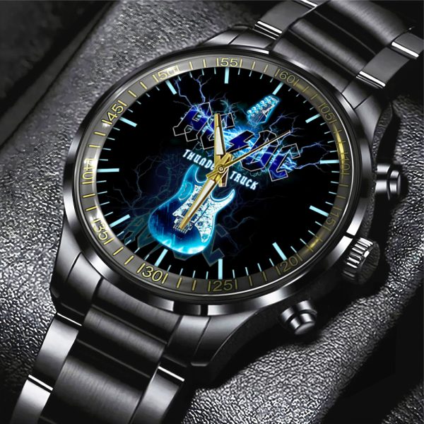Rock Music Black Stainless Steel Watch - HUANNM 4891