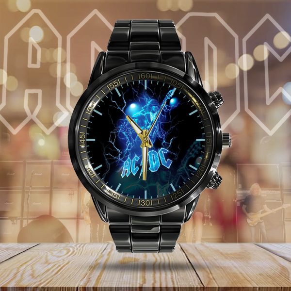 Rock Music Black Stainless Steel Watch - HUANNM 4892