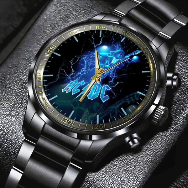 Rock Music Black Stainless Steel Watch - HUANNM 4892