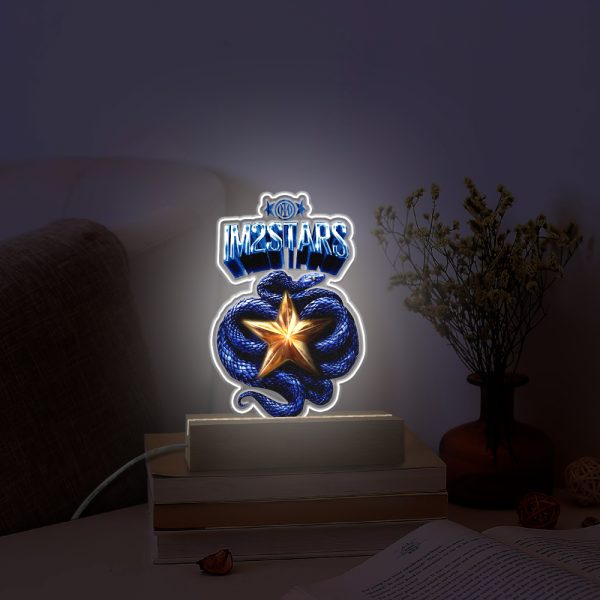 Inter Milan FC Led Light with Wooden Base (7 Colors) - HOATT 4764