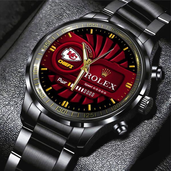 Kansas City Chiefs x Rolex Black Stainless Steel Watch - MAITM 6421