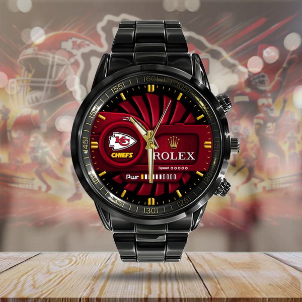 Kansas City Chiefs x Rolex Black Stainless Steel Watch - MAITM 6421