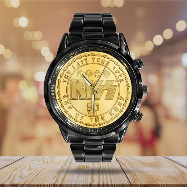 Kiss Band Black Stainless Steel Watch - TANTN 6111