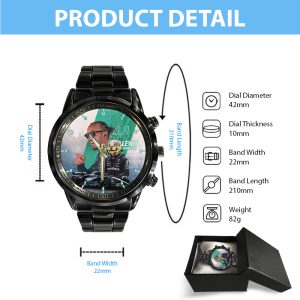 Mercedes-AMG Petronas F1 x Lewis Hamilton Black Stainless Steel Watch - HOATT 4636