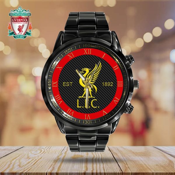 Liverpool FC Black Stainless Steel Watch - TANTN 5676