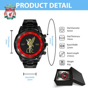 Liverpool FC Black Stainless Steel Watch - TANTN 5676
