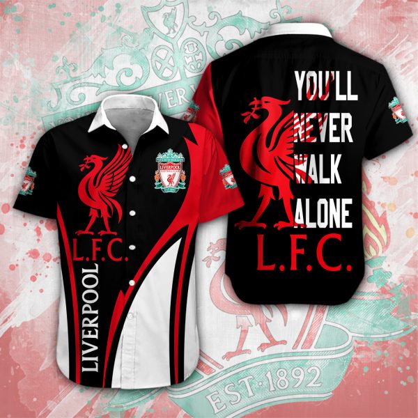 Liverpool FC Short Sleeve Dress Shirt - HUANNM 4003