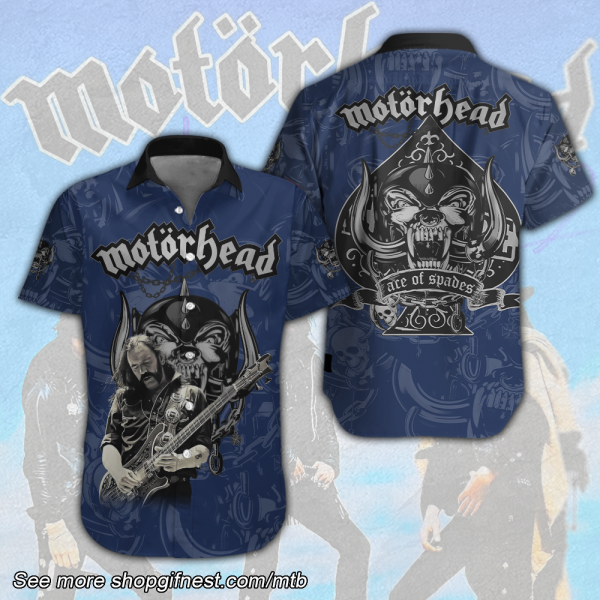 Motörhead Band Short Sleeve Dress Shirt - HUANNM 446