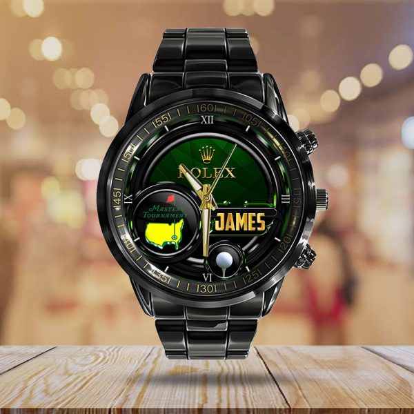Personalized Golf Masters Tournament x Rolex Black Stainless Steel Watch - VANDH 2753