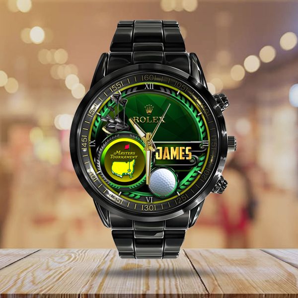 Golf Personalized Masters Tournament x Rolex Black Stainless Steel Watch - VANDH 2768