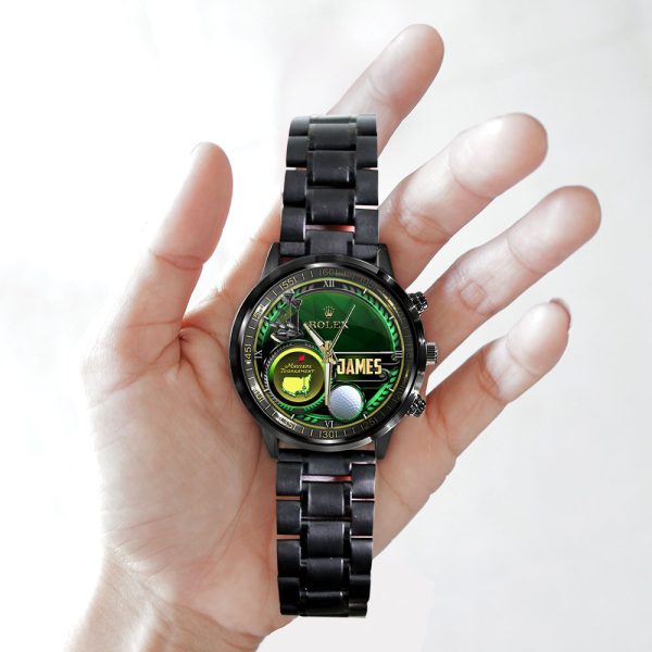 Golf Personalized Masters Tournament x Rolex Black Stainless Steel Watch - VANDH 2768