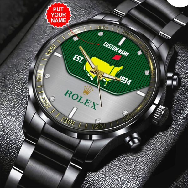 Personalized Golf Masters Tournament x Rolex Black Stainless Steel Watch - MAITM 6383