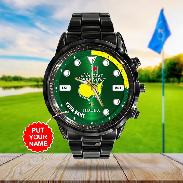Personalized Golf Masters Tournament x Rolex Black Stainless Steel Watch - MAITM 6312