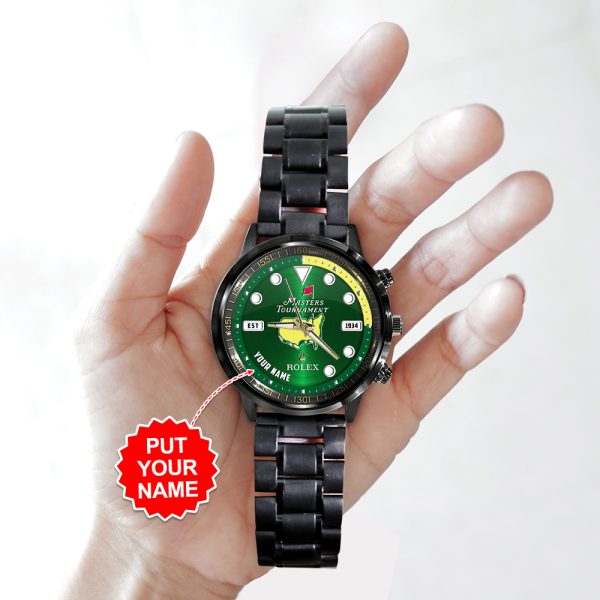 Personalized Golf Masters Tournament x Rolex Black Stainless Steel Watch - MAITM 6312