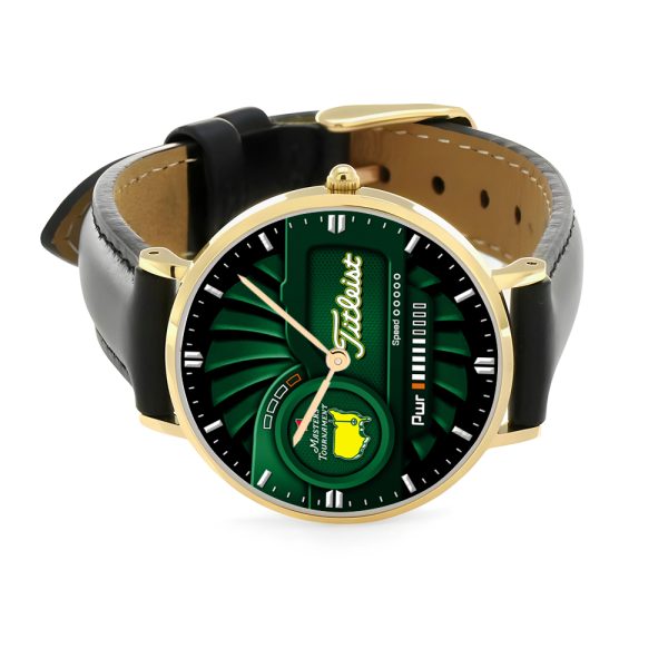 Golf Masters Tournament TITL Black Stitched Leather Watch - MAITM 6415