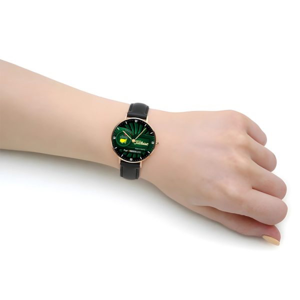 Golf Masters Tournament TITL Black Stitched Leather Watch - MAITM 6415