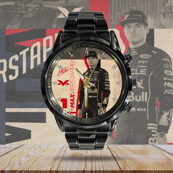 Red Bull Racing F1 MV1 Black Stainless Steel Watch - HOATT 4725