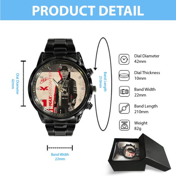 Red Bull Racing F1 MV1 Black Stainless Steel Watch - HOATT 4725
