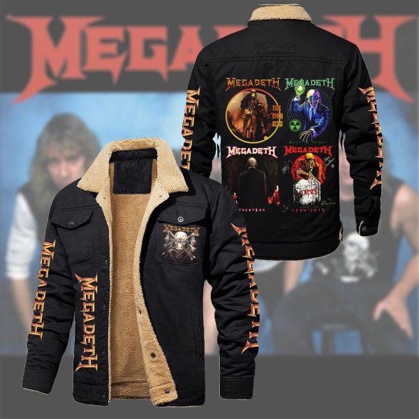 Megadeth Band 2D Winter Fleece Jacket - HUANNM 4953