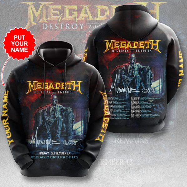 Personalized Megadeth Band 3D Apparel - HUANNM 4900