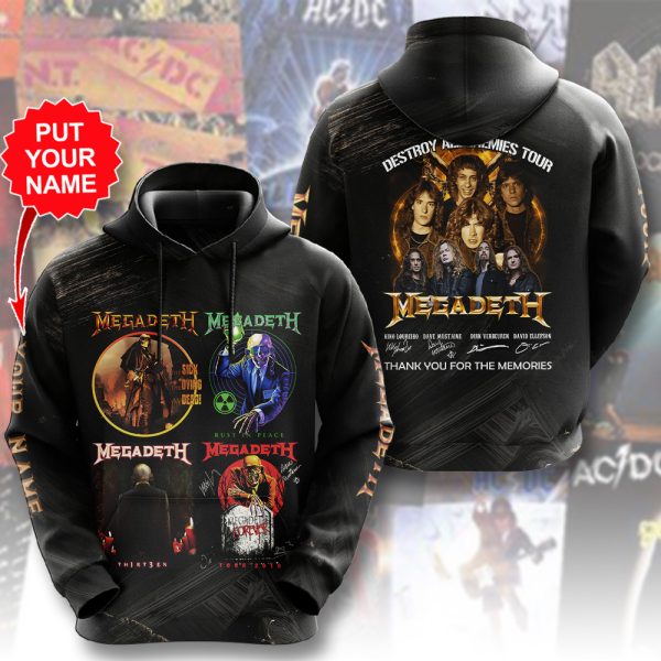 Personalized Megadeth Band 3D Apparel - HUANNM 4902