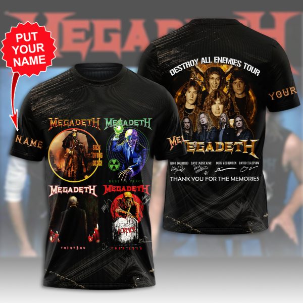 Personalized Megadeth Band 3D Apparel - HUANNM 4902