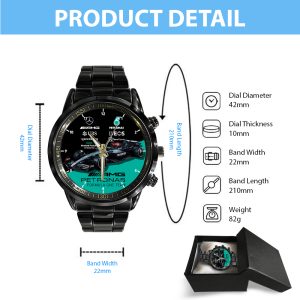Mercedes-AMG Petronas F1 Black Stainless Steel Watch - HOATT 4684
