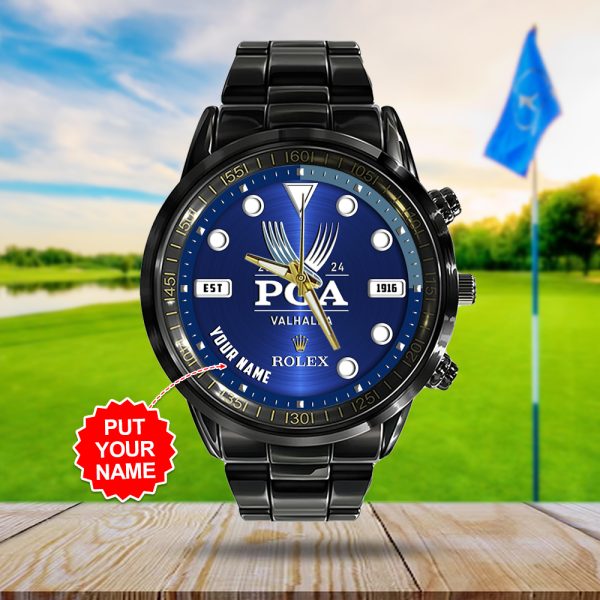 Personalized Golf PGA Championship x Rolex Black Stainless Steel Watch - MAITM 6603