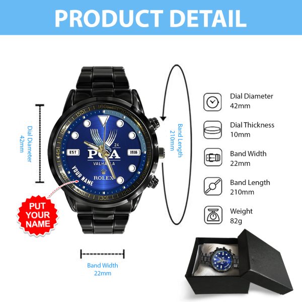 Personalized Golf PGA Championship x Rolex Black Stainless Steel Watch - MAITM 6603
