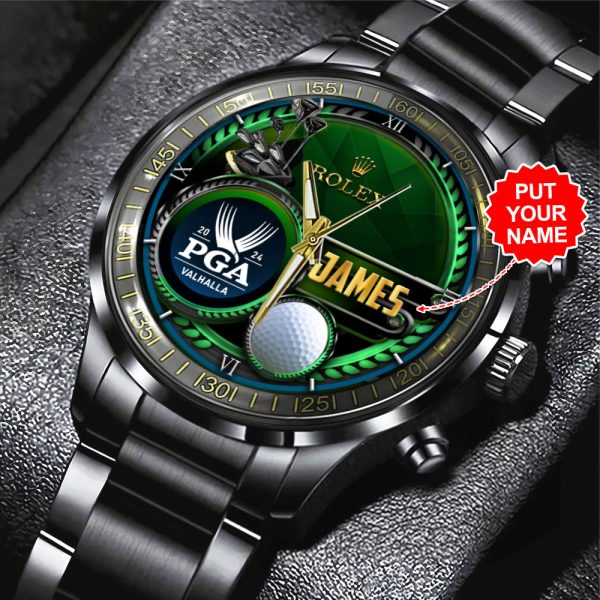 Golf Personalized PGA Championship x Rolex Black Stainless Steel Watch - VANDH 2765