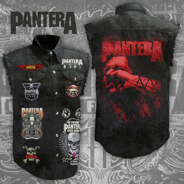 Pantera 3D Lightweight Sleeveless Denim Shirt - ANHNV 4208